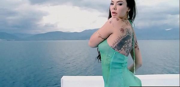  Tattooed Sophia Santi fucked on the boat